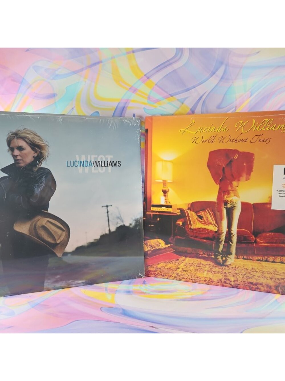 Lot of 2 Lucinda Williams Records (New): West 2xLP, World Without Tears 2xLP